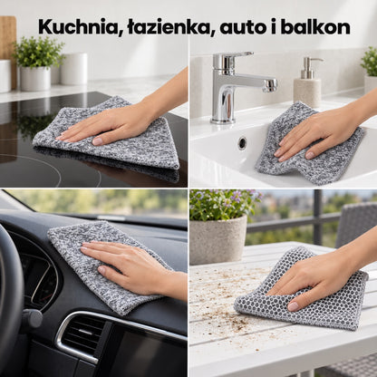 Ściereczka 2w1 w kuchni, łazience, aucie i na balkonie