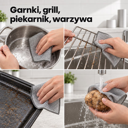 Ściereczka druciana do garnków, rusztu grilla, blachy i warzyw