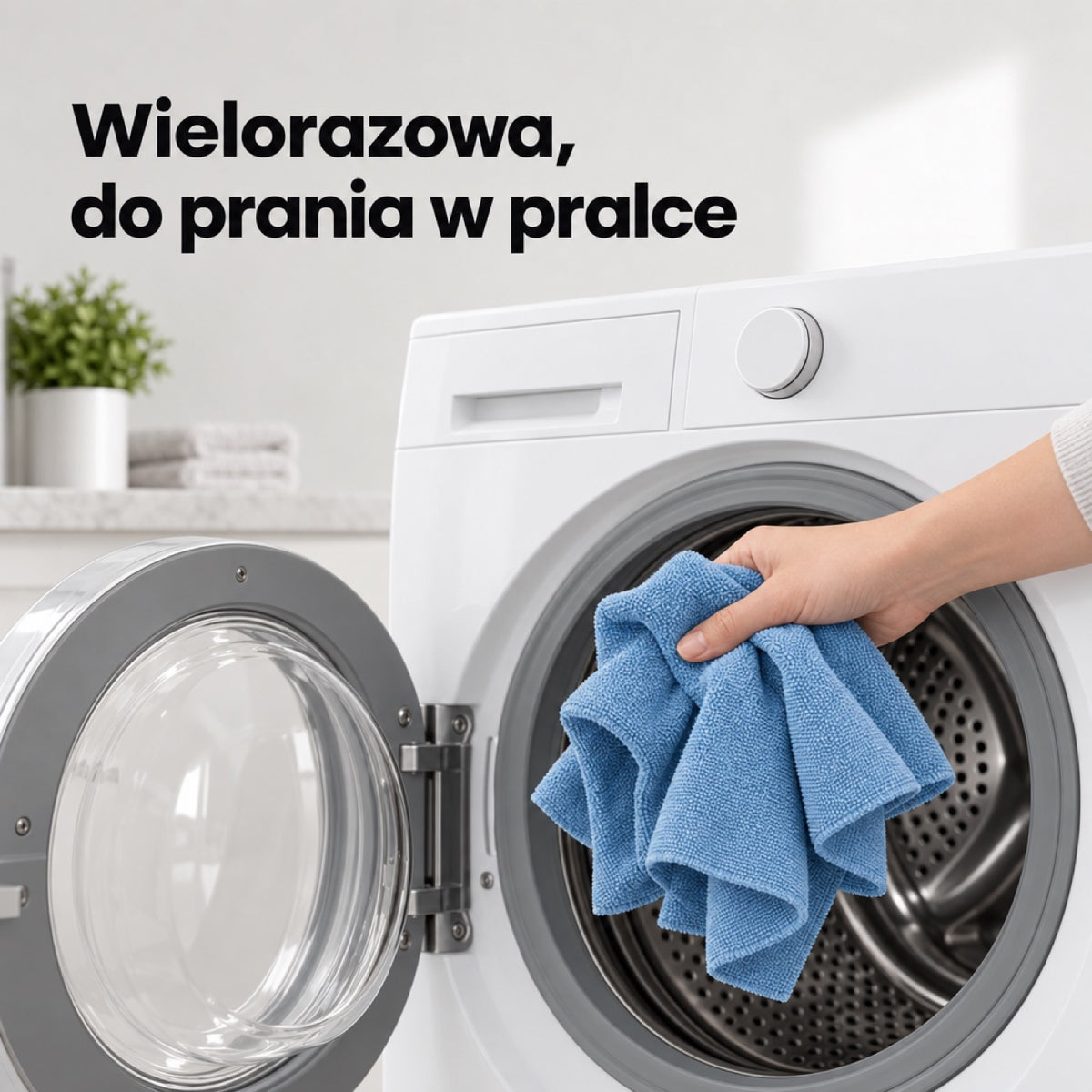 Ściereczki z mikrofibry wkładane do pralki do prania