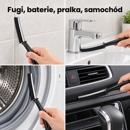 Szczotka szczelinowa do fug, baterii, uszczelki pralki i rowków w samochodzie