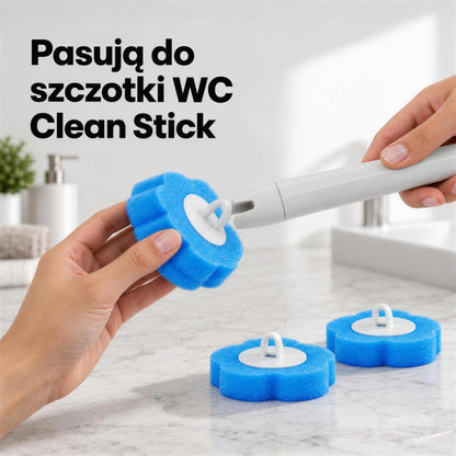 Gąbkowa końcówka wsuwana w zaczep uchwytu szczotki WC Clean Stick